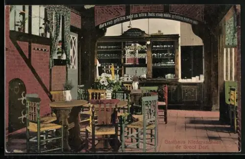 AK Holm-Seppensen, Gasthaus Niedersachsen Innenansicht mit Tresen, Bes. W. Ascher