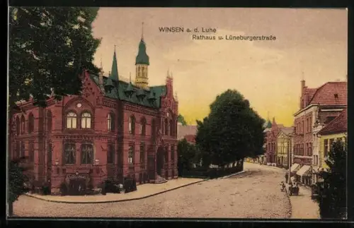AK Winsen a. d. Luhe, Rathaus und Lüneburgerstrasse