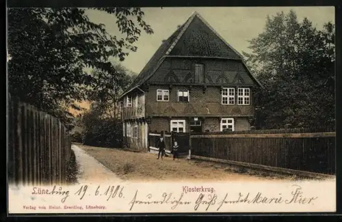 AK Lüneburg, Partie am Gasthaus Klostkrug