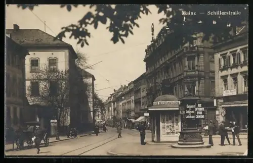 AK Mainz, Stadtleben in der Schillerstrasse