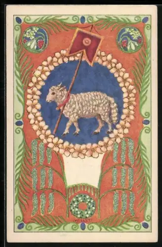 Künstler-AK Wilhelm List: Schab mit Halsband und Banner