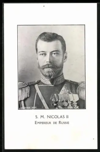 AK Portrait SM Nicolas II, Empereur de Russie