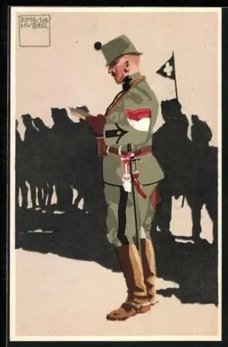 AK Schweizer Felduniform, Neue Ordonnanz, Major im Generalstab