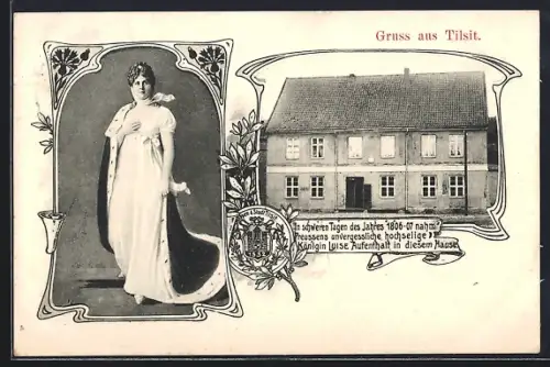 AK Tilsit, Haus des Königin Luise während ihres Aufenthaltes in Tilsit 1806-1807
