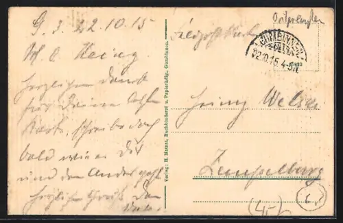 AK Gumbinnen, Flusspartie mit Ruderbooten