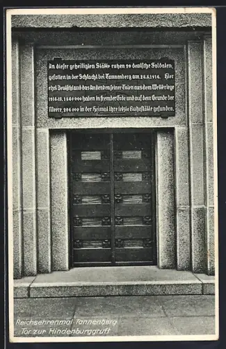 AK Tannenberg, Reichsehrenmal Tor zur Hindenburggruft