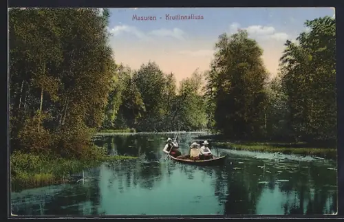 AK Kruttinnen /Masuren, Partie am Krutinnafluss