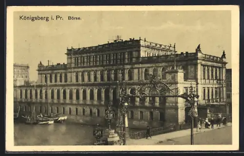AK Königsberg i. Pr., Blick auf die Börse