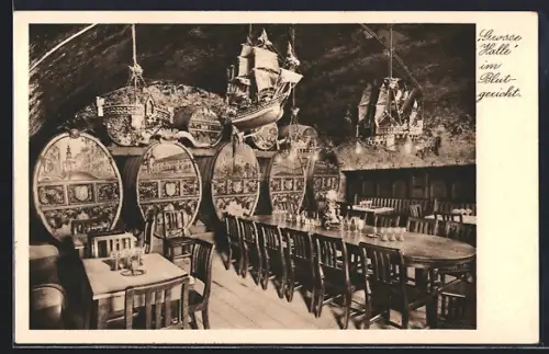 AK Königsberg i. Pr., Grosse Halle im Blutgericht