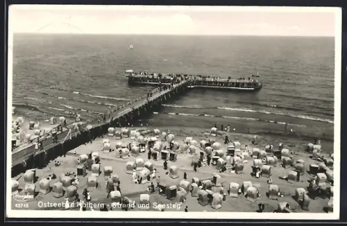 AK Kolberg, Strand und Seesteg