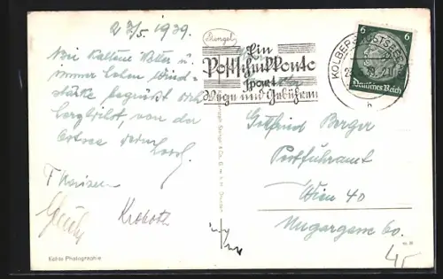 AK Kolberg, Strand und Seesteg