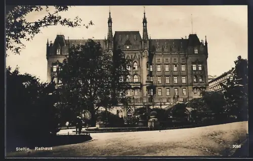 AK Stettin, Partie am Rathaus