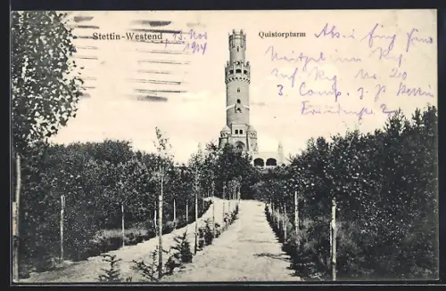 AK Stettin-Westend, Partie am Quistorturm