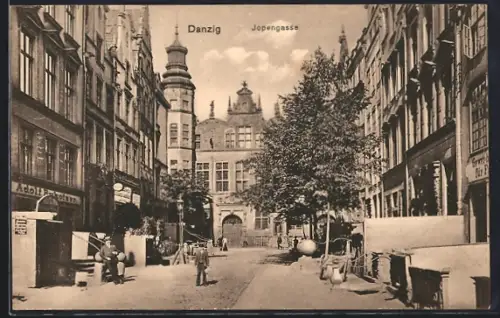 AK Danzig, Partie auf der Jopengasse