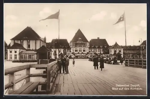 AK Zoppot, Blick auf das Kurhaus