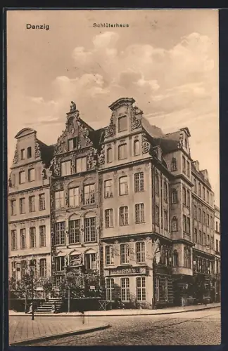 AK Danzig, Schülerhaus und Strassenpartie