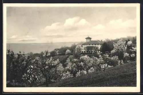 AK Kahlberg, Hotel Haffschlösschen mit Ostsee, Inh. Wilh. Preuss