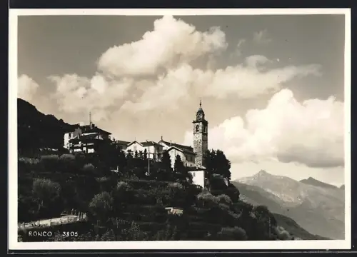 AK Ronco, Panorama mit Turm