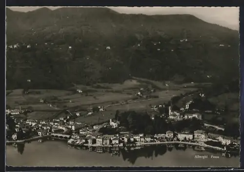 AK Ponte-Tresa, Panorama & Alberghi Pesce, Fliegeraufnahme