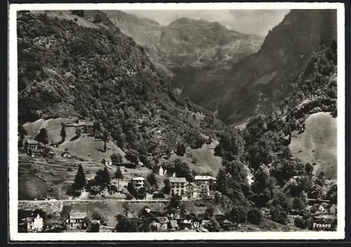 AK Frasco /Val Verzasca, Panorama mit Bergen