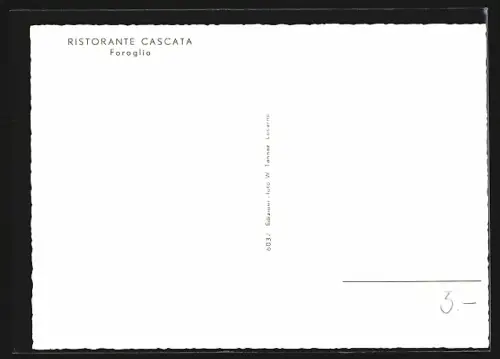 AK Foroglio /Val Bavona, Ristorante Cascata