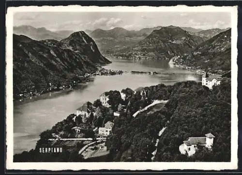 AK Serpiano, Teilansicht mit Blick auf den See
