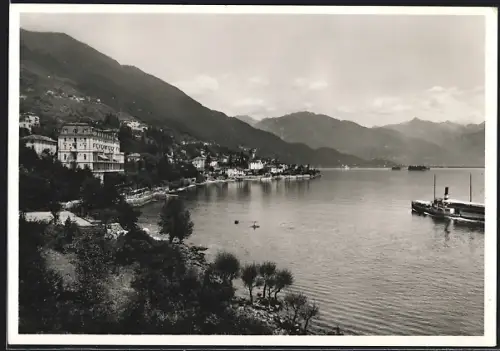 AK Brissago /Lago Maggiore, Totalansicht vom Ort