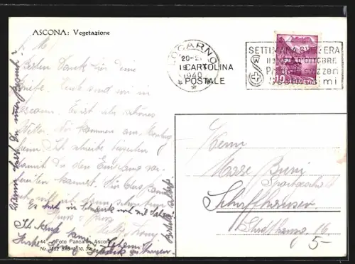 AK Ascona, Vegatazione