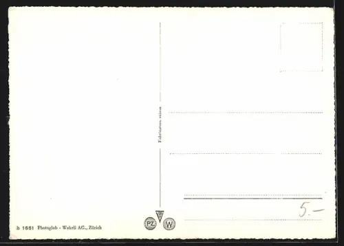 AK Ascona, Ortsansicht mit verschneiten Gipfeln
