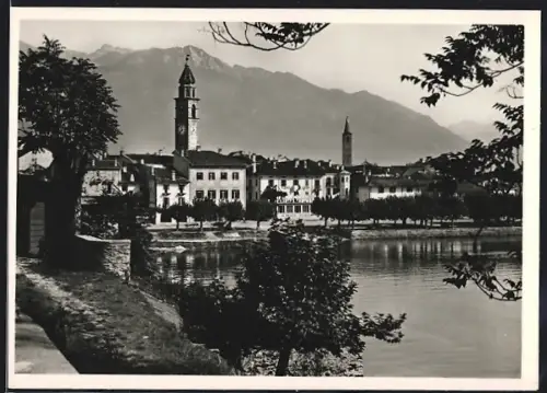 AK Ascona, Blick auf die Ortschaft