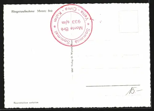 AK Castagnola, Ortsansicht vom Flugzeug aus