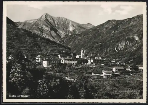 AK Contra-sur-Tenero, Ortspartie im Gebirge