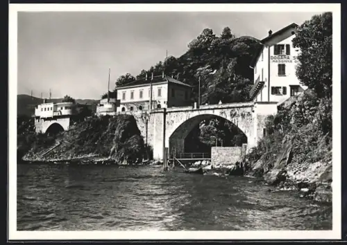 AK Brissago /Lago Maggiore, Italienische Grenze, vom Wasser gesehen
