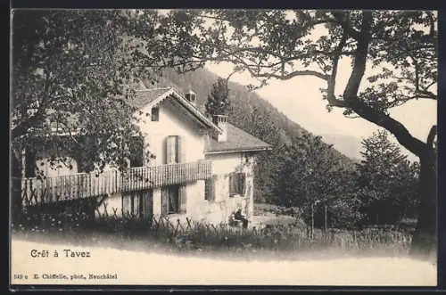 AK Ollon /VD, Crêt à Tavez, Un maison avec jardin