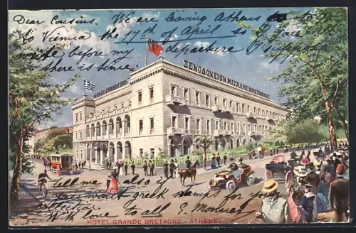 Künstler-AK Athènes, Hôtel Grande Bretagne