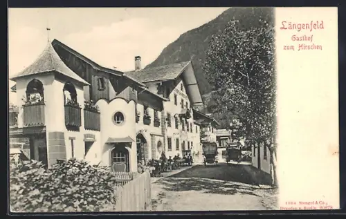 AK Längenfeld, Gasthof zum Hirschen im Sonnenschein