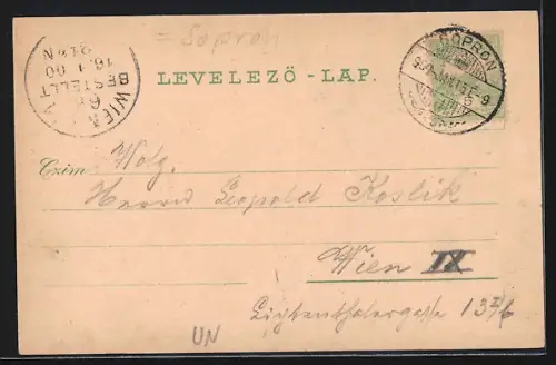 Lithographie Oldenburg, Theater und Listdenkmal, Grabenrunde, Rathaus