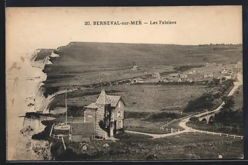 AK Berneval-sur-Mer, Les Falaises