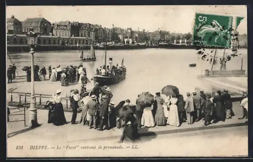 AK Dieppe, Le Furet rentrant de promenade