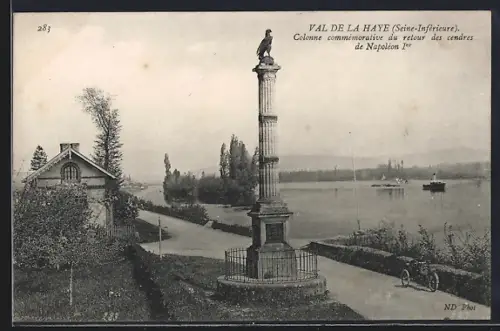 AK Val de la Haye /Seine-Inférieure, Colonne commémorative du retour des cendres de Napoléon Ier