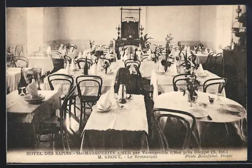 AK Ste-Marguerite-sur-Mer, Hôtel des Sapins, Le Restaurant