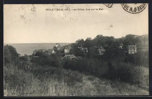 AK Veulettes /S.-Inf., Les Villas, Vue sur la Mer