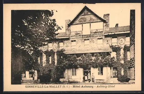 AK Gonneville-la-Mallet /S.-I., Hôtel Aubourg, Ambourg Hôtel