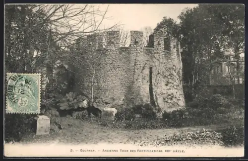 AK Gournay, Ancienne Tour des Fortifications du XIIIe siècle