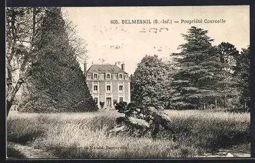 AK Belmesnil /S.-Inf., Propriété Courcelle et jardins luxuriants