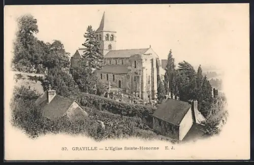 AK Graville, L`Église Sainte-Honorine