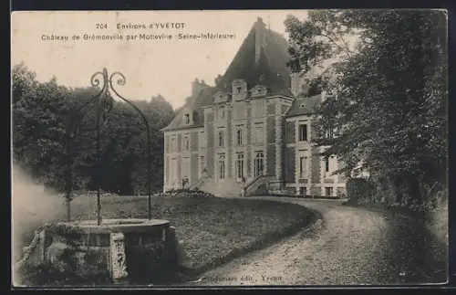 AK Motteville /Seine-Inférieure, Château de Grémonville et son puits élégant