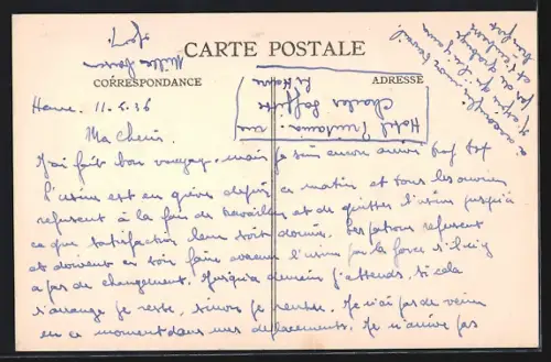 AK Le Havre, Sainte-Adresse, Vue panoramique vers le port, Entrée de Normandie