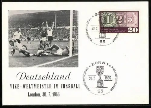 AK Deutsches Team feiert den Sieg zum Vize-Weltmeister in London 1966
