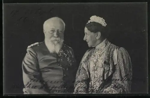AK Friedrich von Baden und seine Frau Luise von Preussen